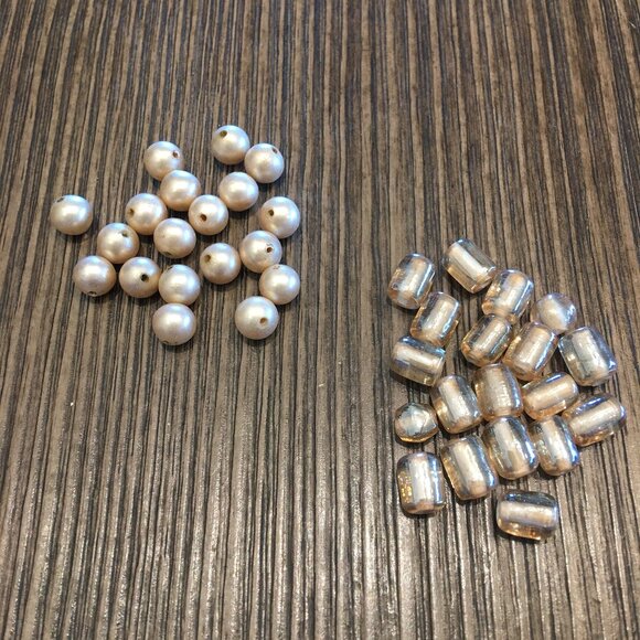 Pearl & Glass Barrel Beads Bundle - Picture 1 of 5